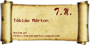 Tóbiás Márton névjegykártya